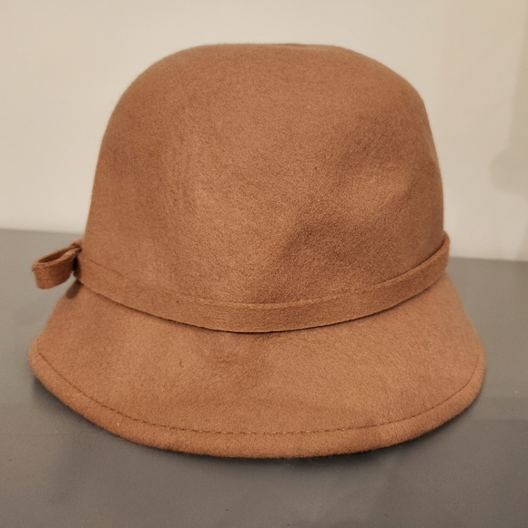 Aldo Felt Bucket Hat, Cognac Brown, Size S/M - Picture 2 of 6